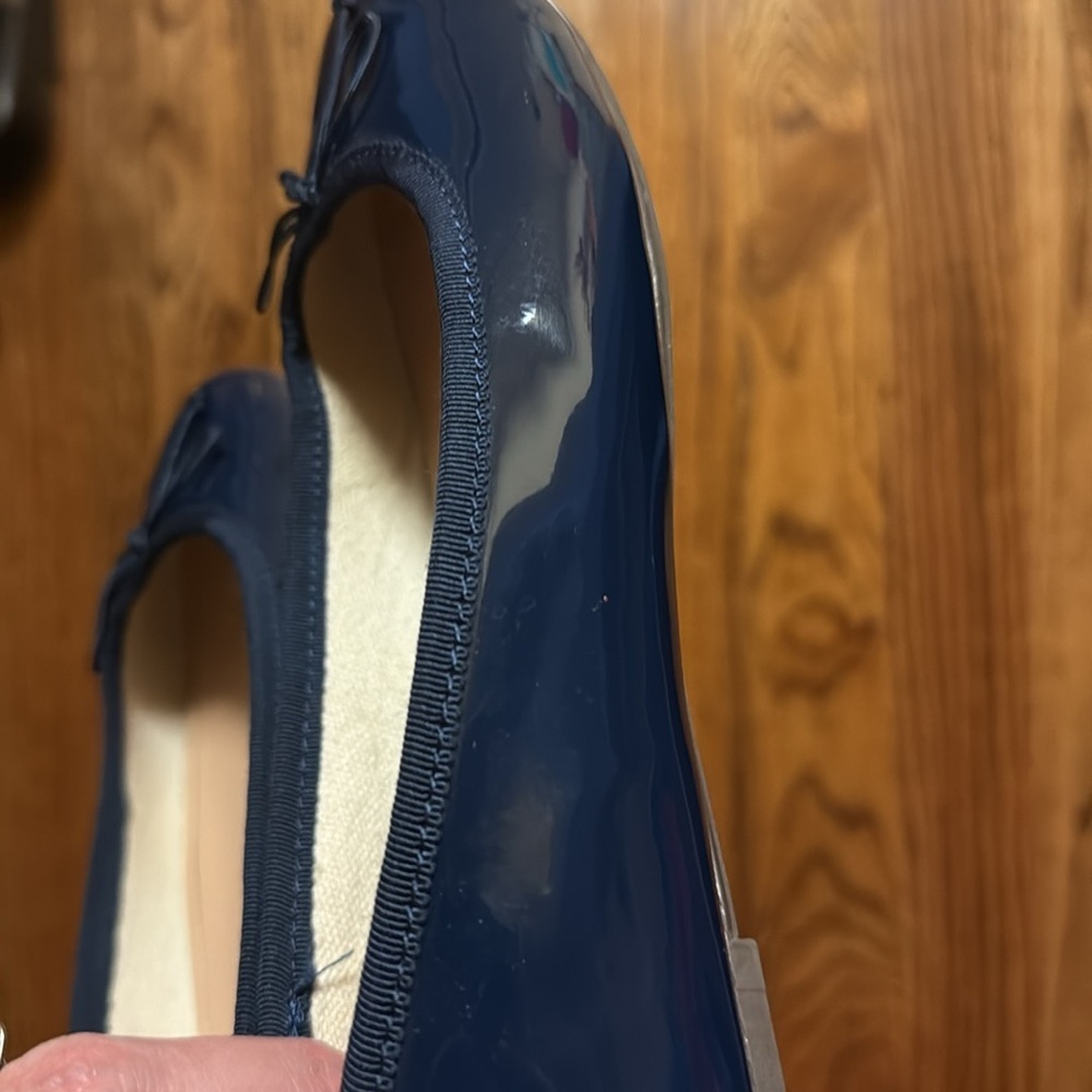 Crewcut girls Navy ballet flats with bow EUC size 5 - Picture 6 of 7